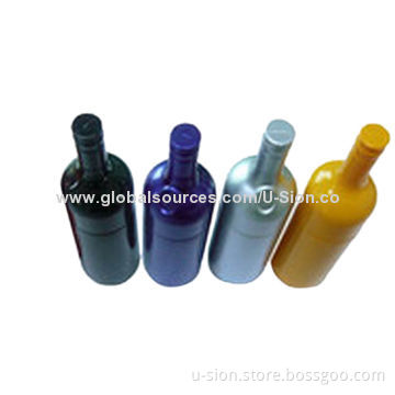 Red Wine Bottle-shaped USB Flash Drives, Good for Wine Promotions, Customized Logos Welcomed